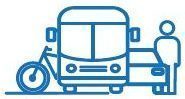 Fahrrad, Bus und Auto als Beispiel für Mobilität